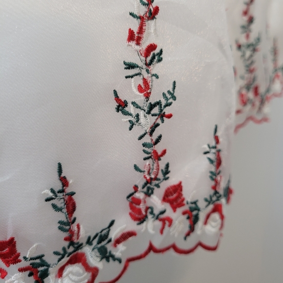 Girls Satin Holiday Christmas Dress Embroidered - Picture 2 of 11